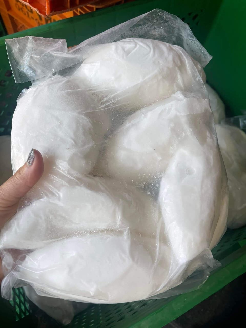 Frozen coconut flesh